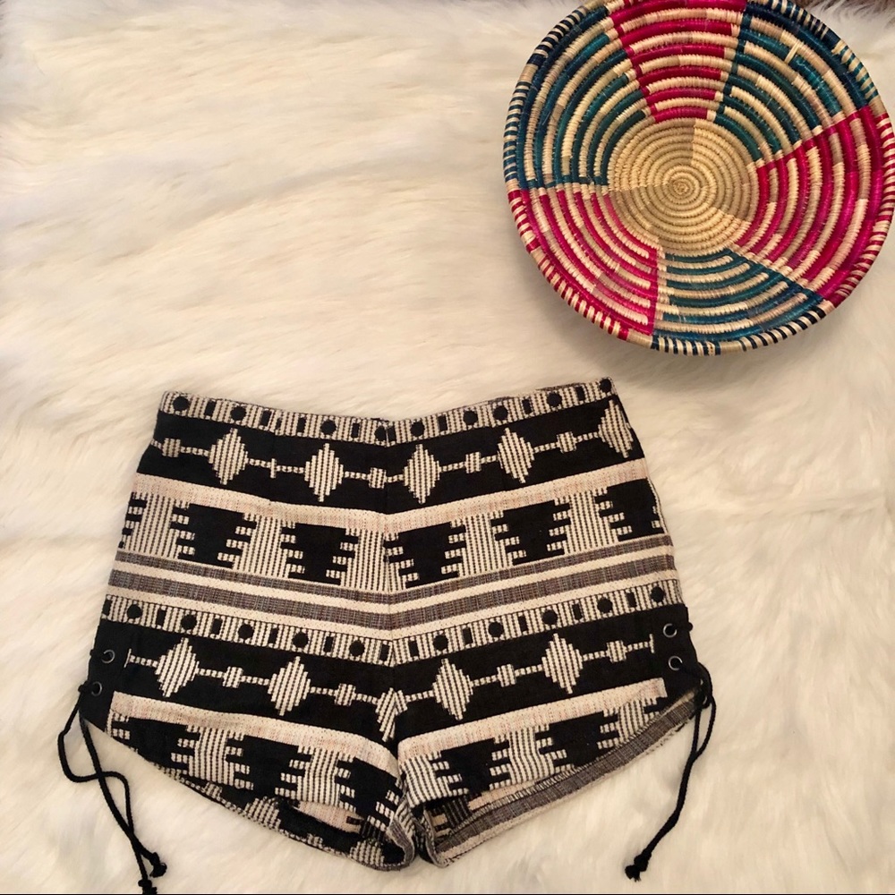 Urban Outfitters Ecote Tribal Black Tan Shorts 4